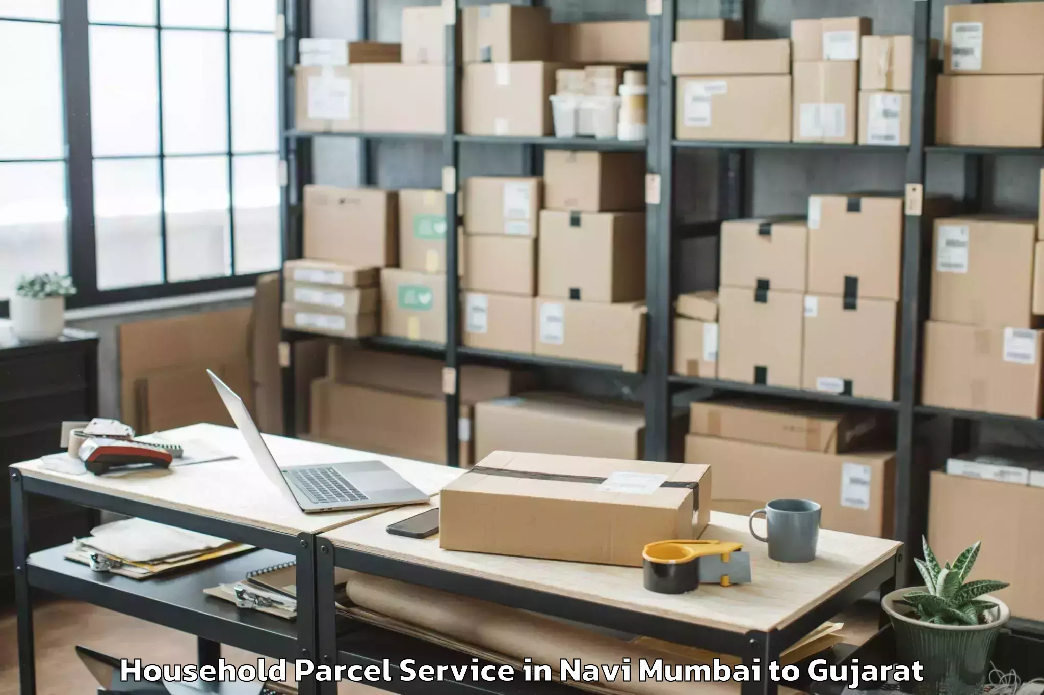 Professional Navi Mumbai to Kheda Household Parcel